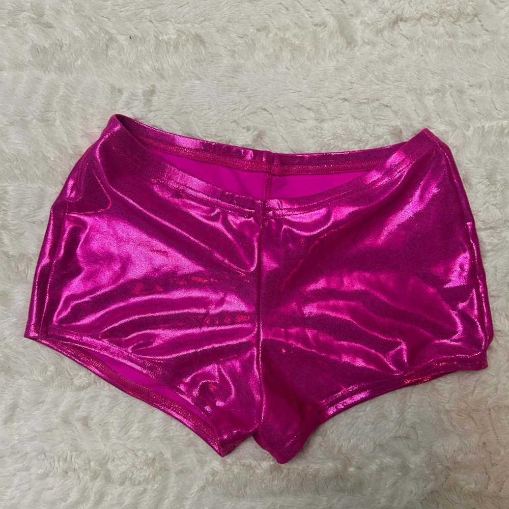 Varsity Spirit Shiny Pink Cheer Dance Bloomers | Adult Medium